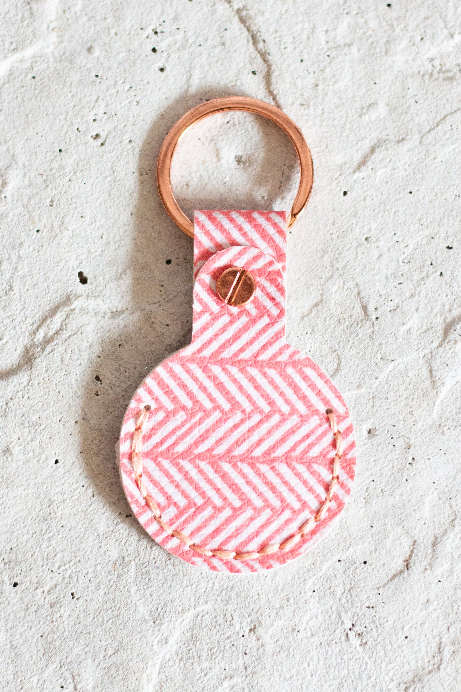 Pink Chevron Air Tag Holder