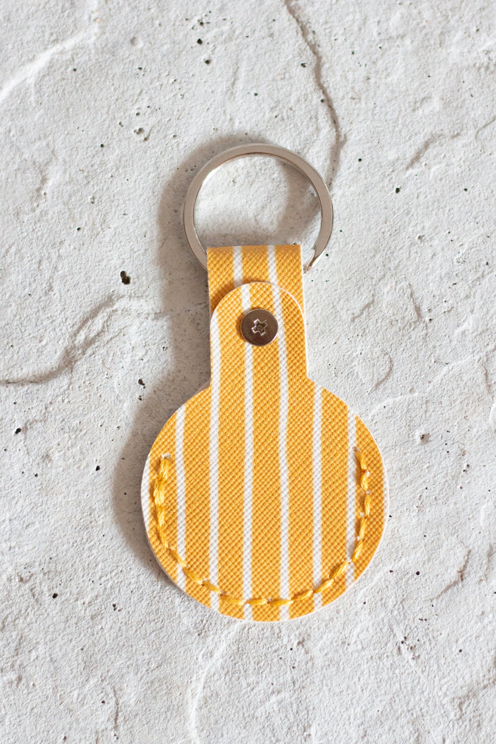 Yellow Stripes Air Tag Holder