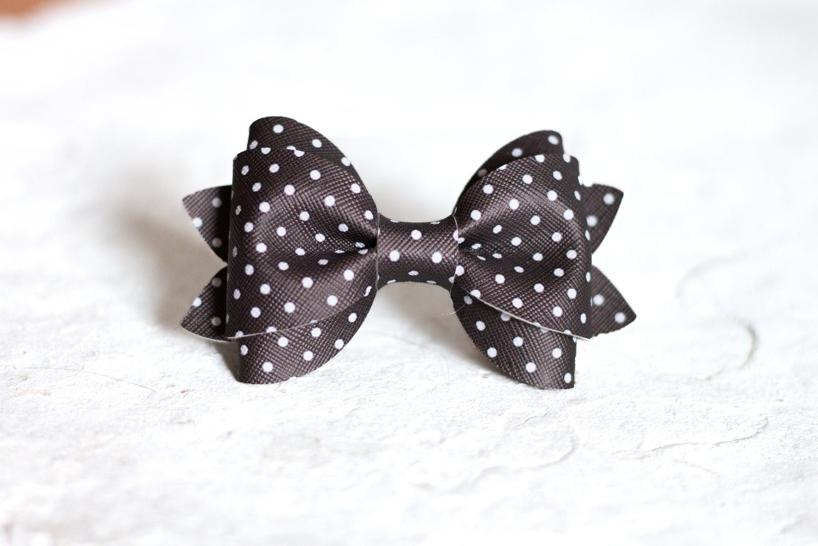 Black Polk-a-dot Bow tie