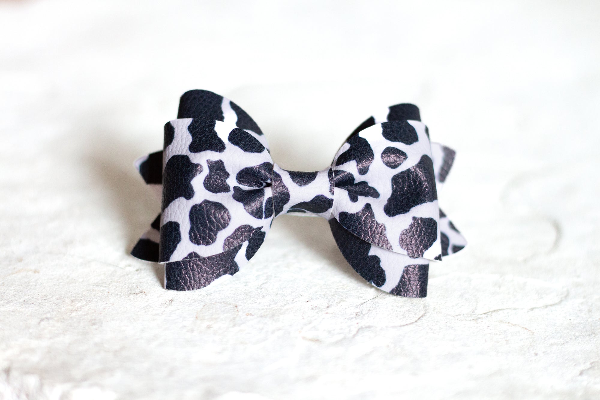 Cow Print Bow Tie