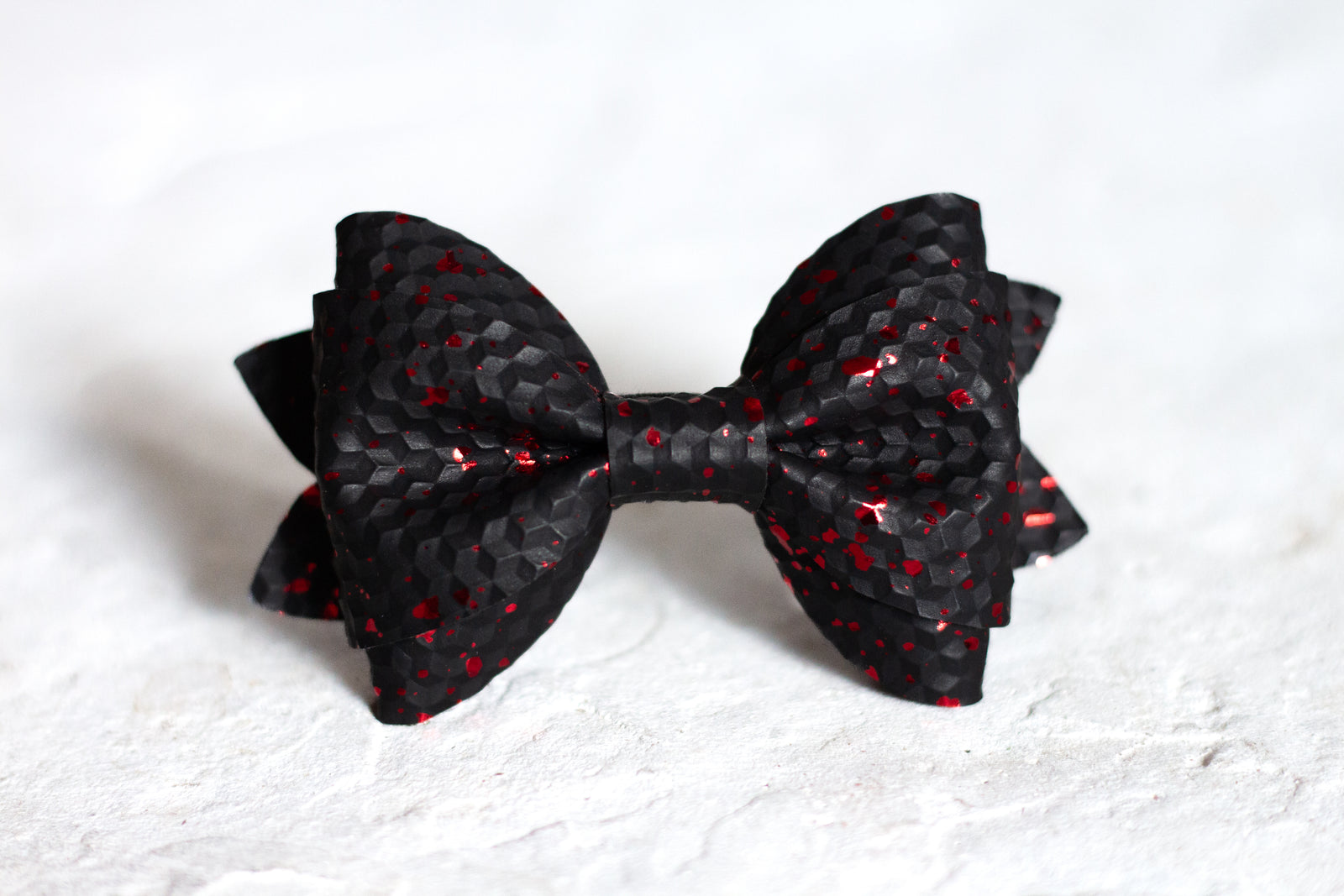 Red Flakes Bow Tie