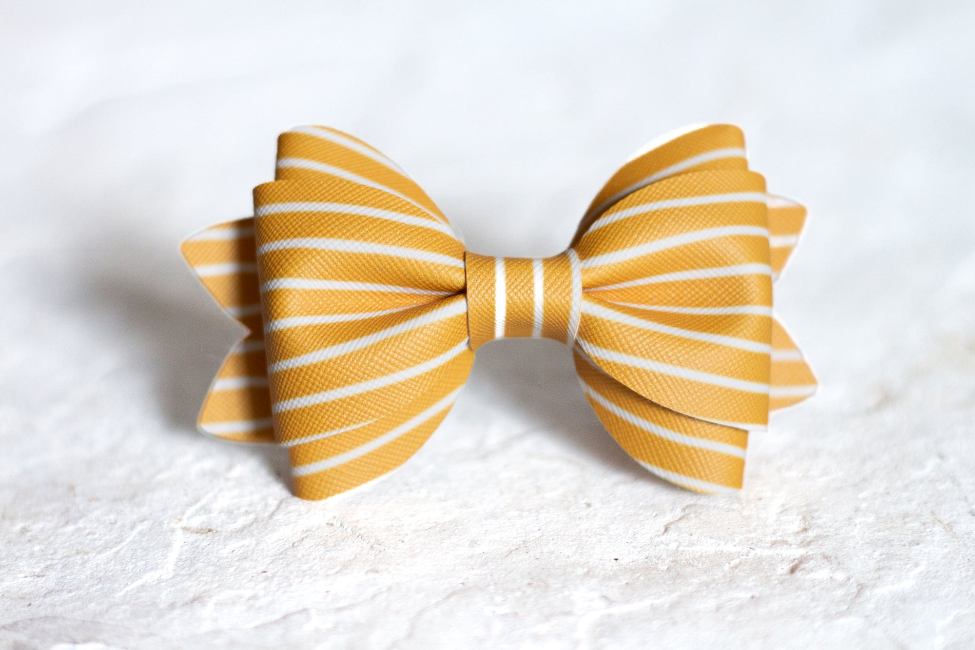 Yellow Stipe Bow Tie
