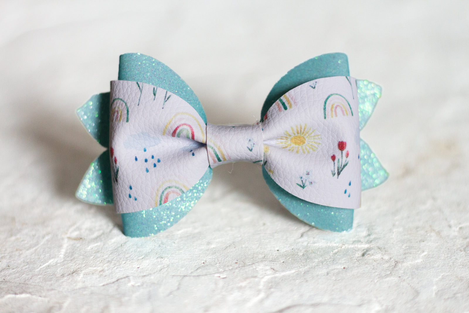 Blue Rainbows Bow Tie