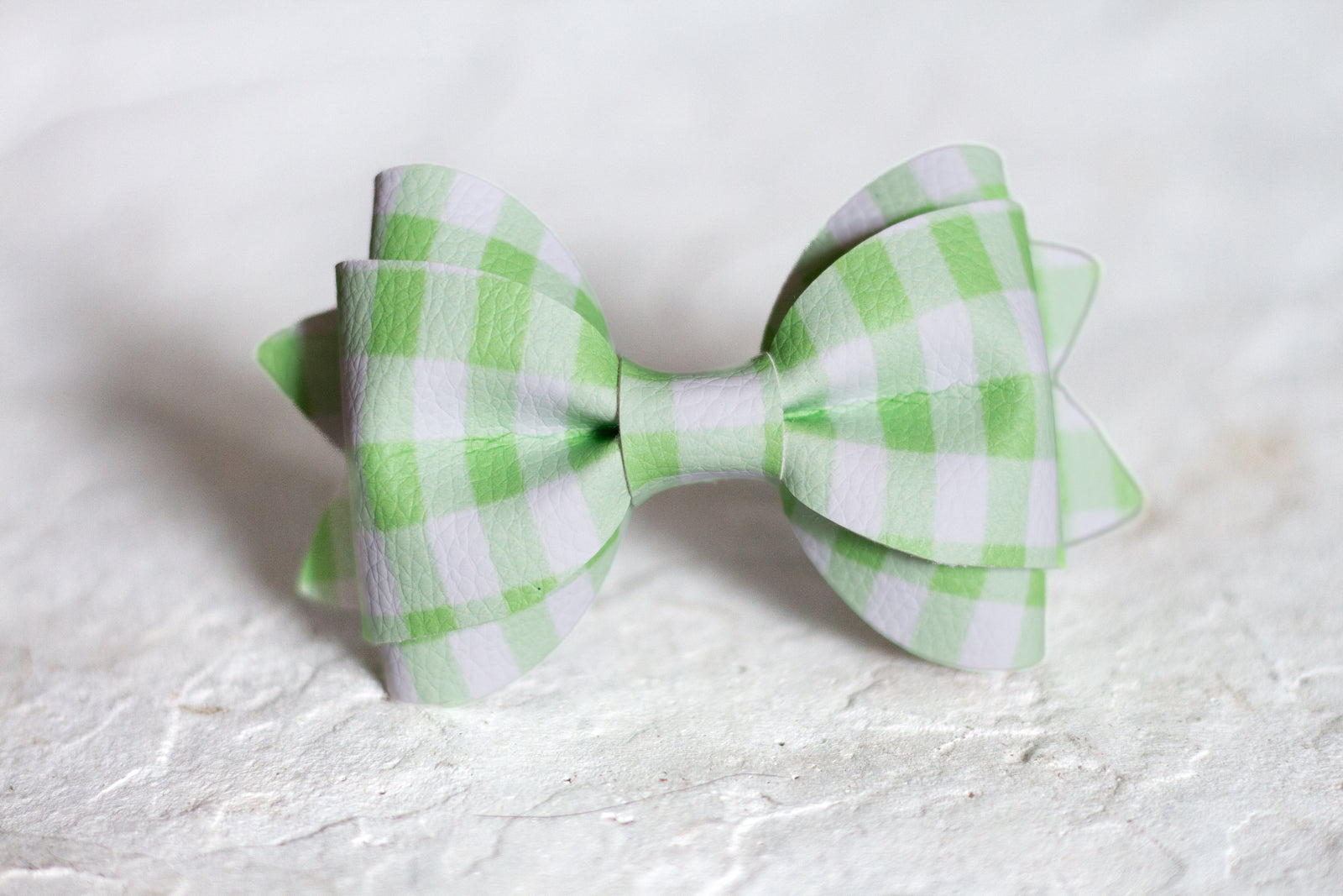 Green Gingham Bow Tie