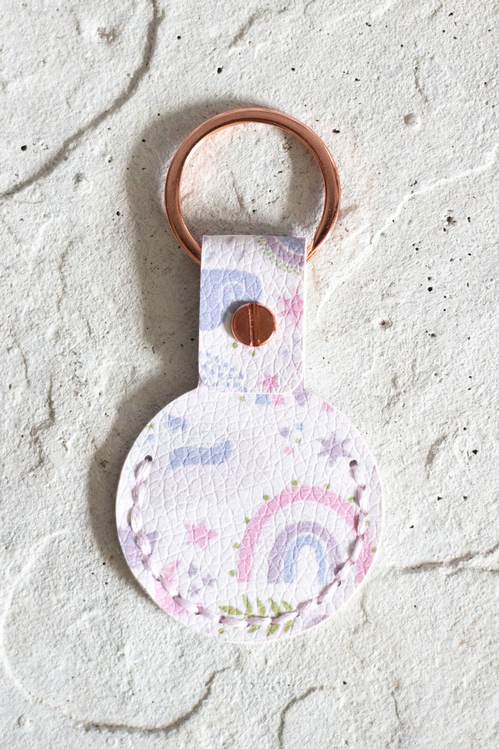 Pink Rainbows Air Tag Holder