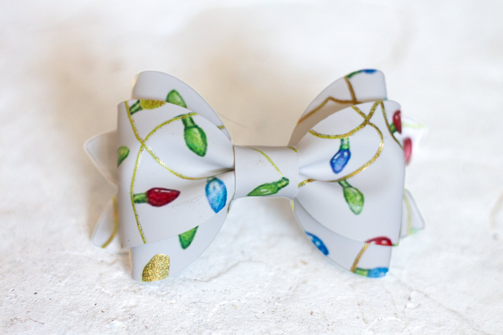 Gold String Lights Bow Tie