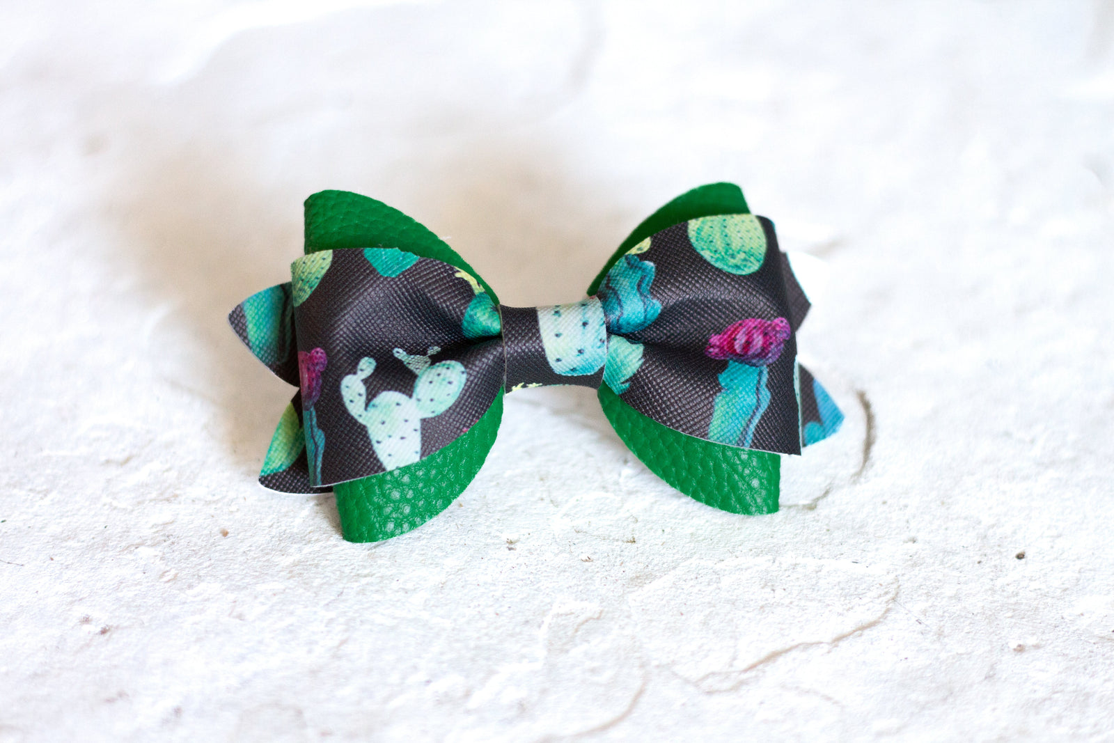 Black Cacti Bow Tie
