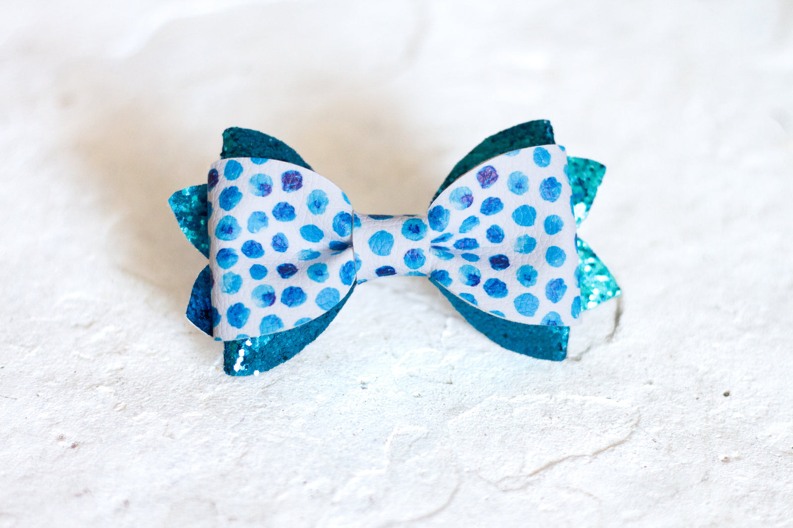 Blue Polk-a-dot Bow Tie