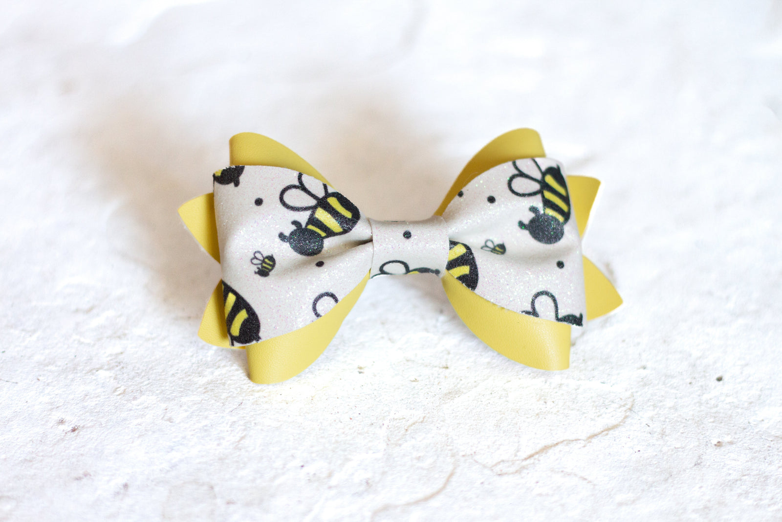 Glitter Bee Bow Tie