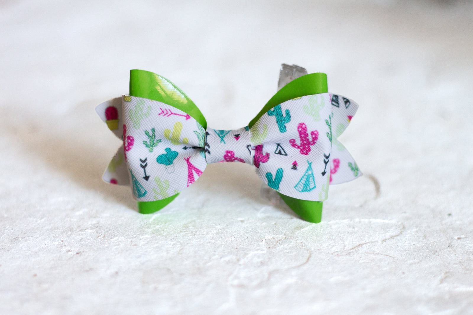Pink Cacti Bow Tie
