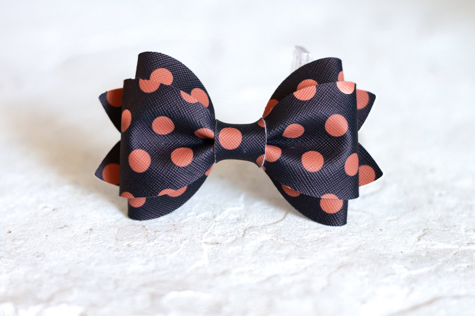 Orange Polk-a-dot Bow Tie