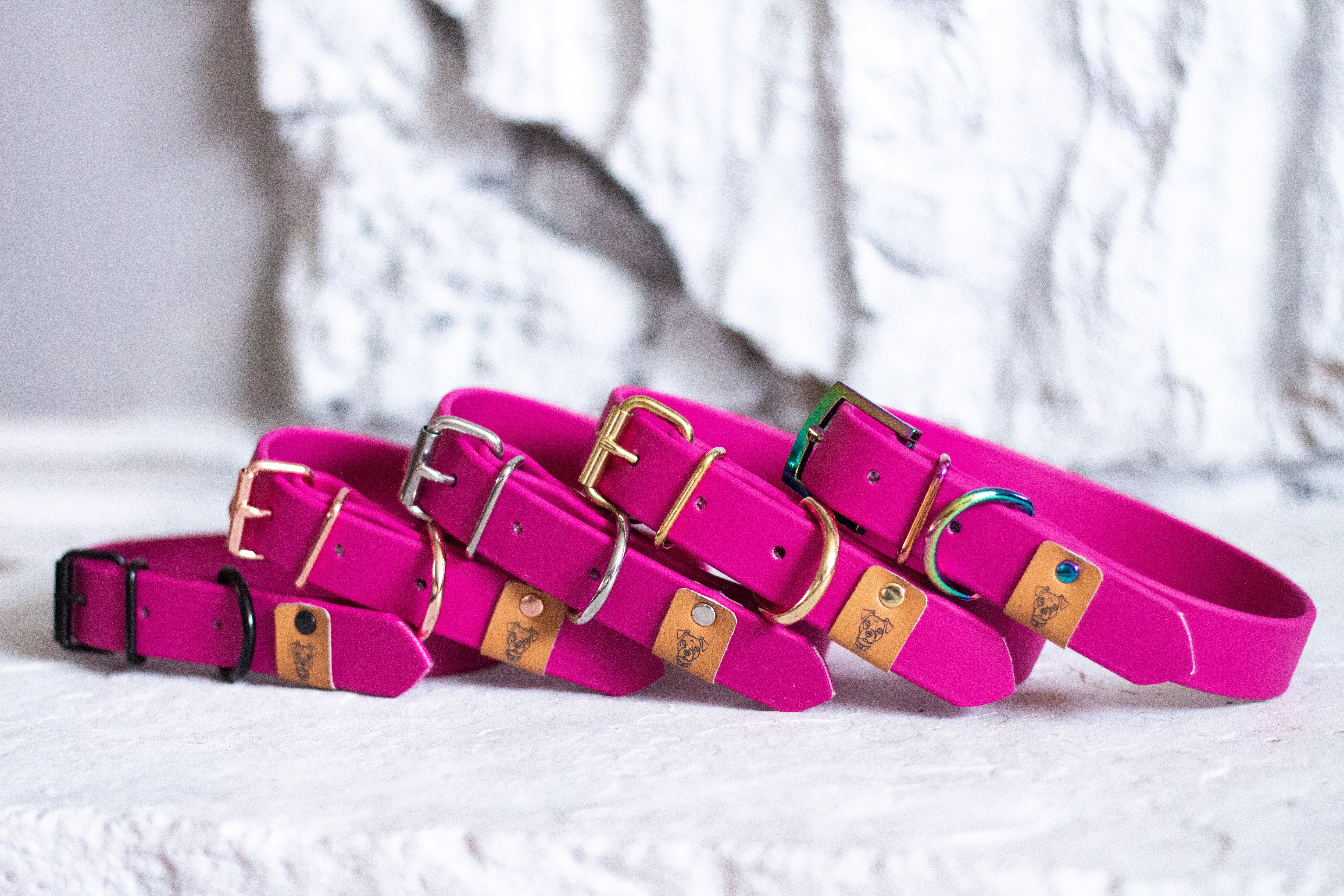 Magenta Waterproof Dog Collar N.G. Collars