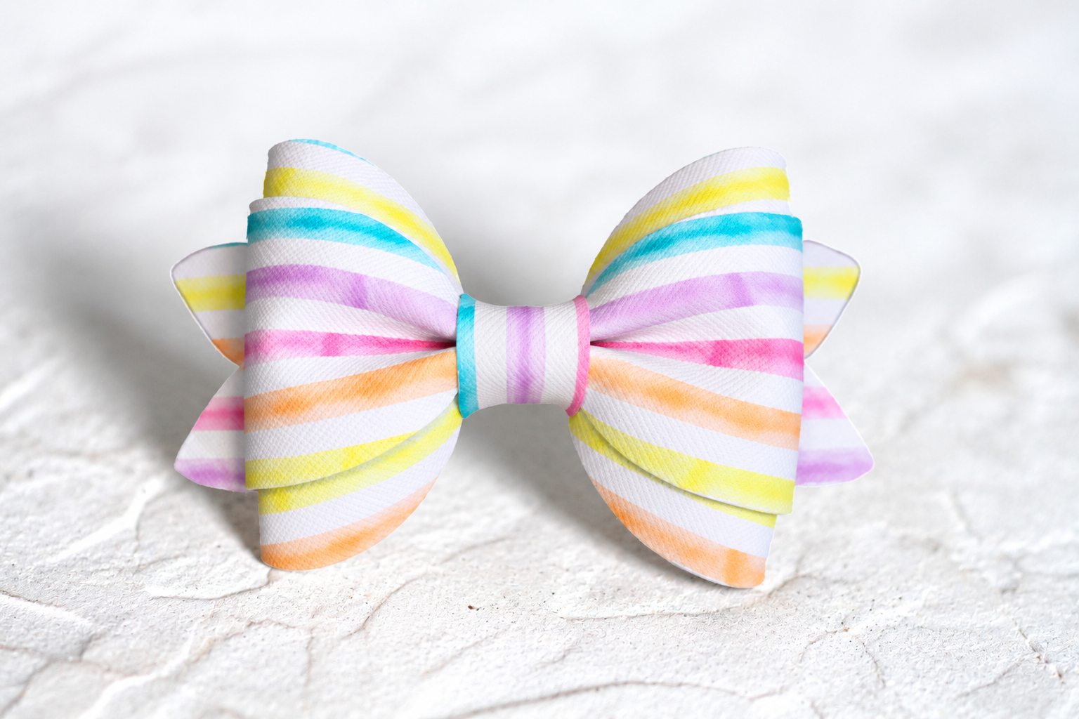 Pastel Rainbow Bow Tie
