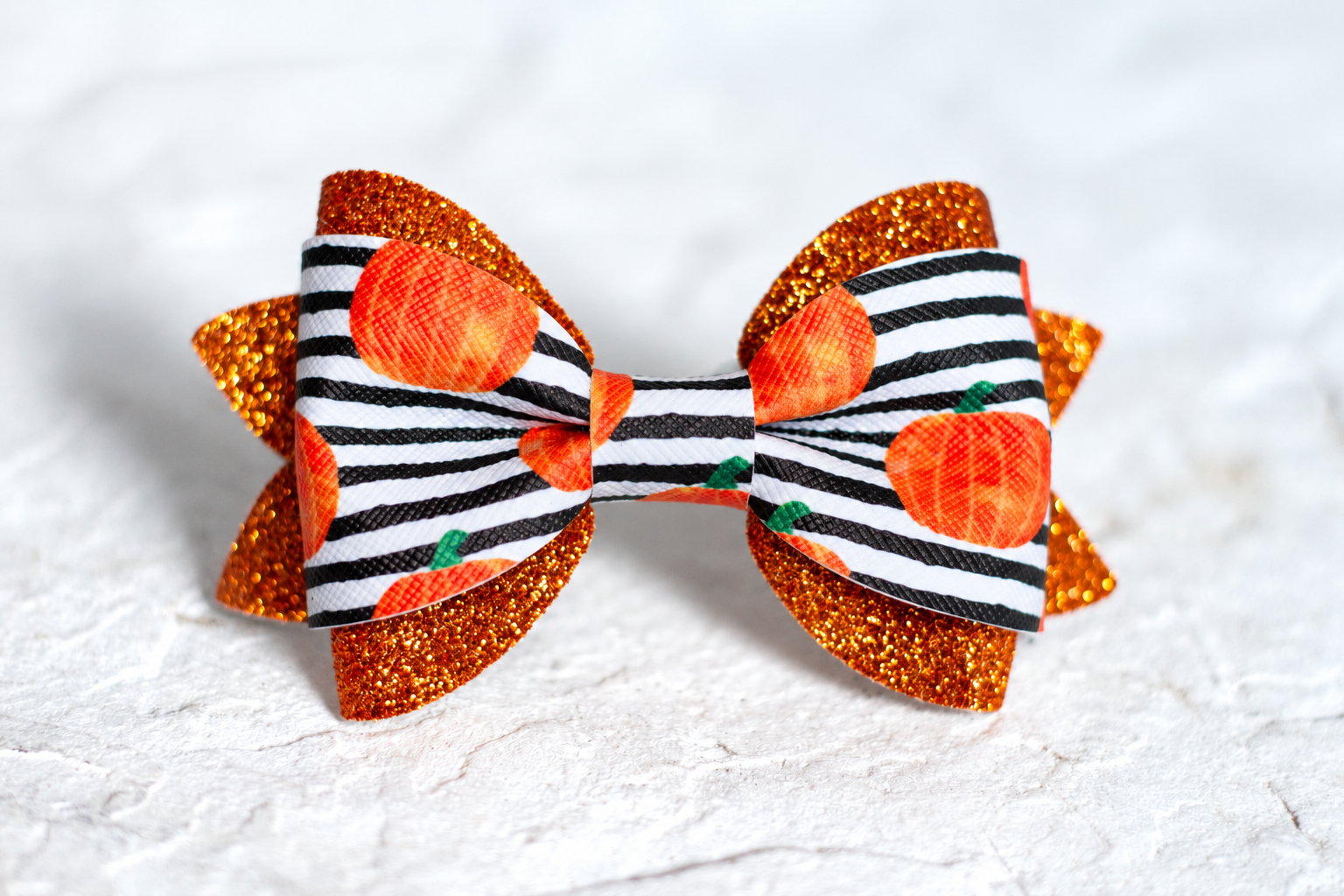 Pumpkin Stripes Bow Tie