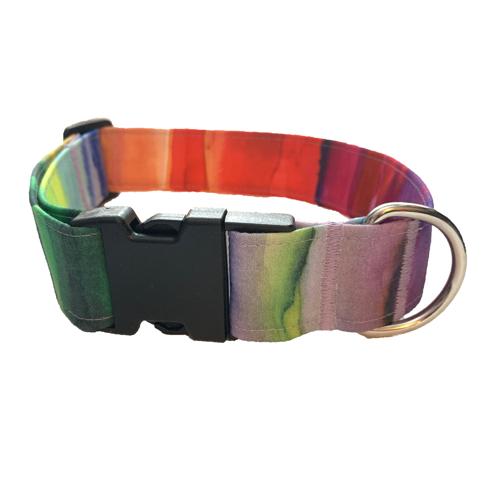 Rainbow Wash Buckle Collar - N.G. Collars