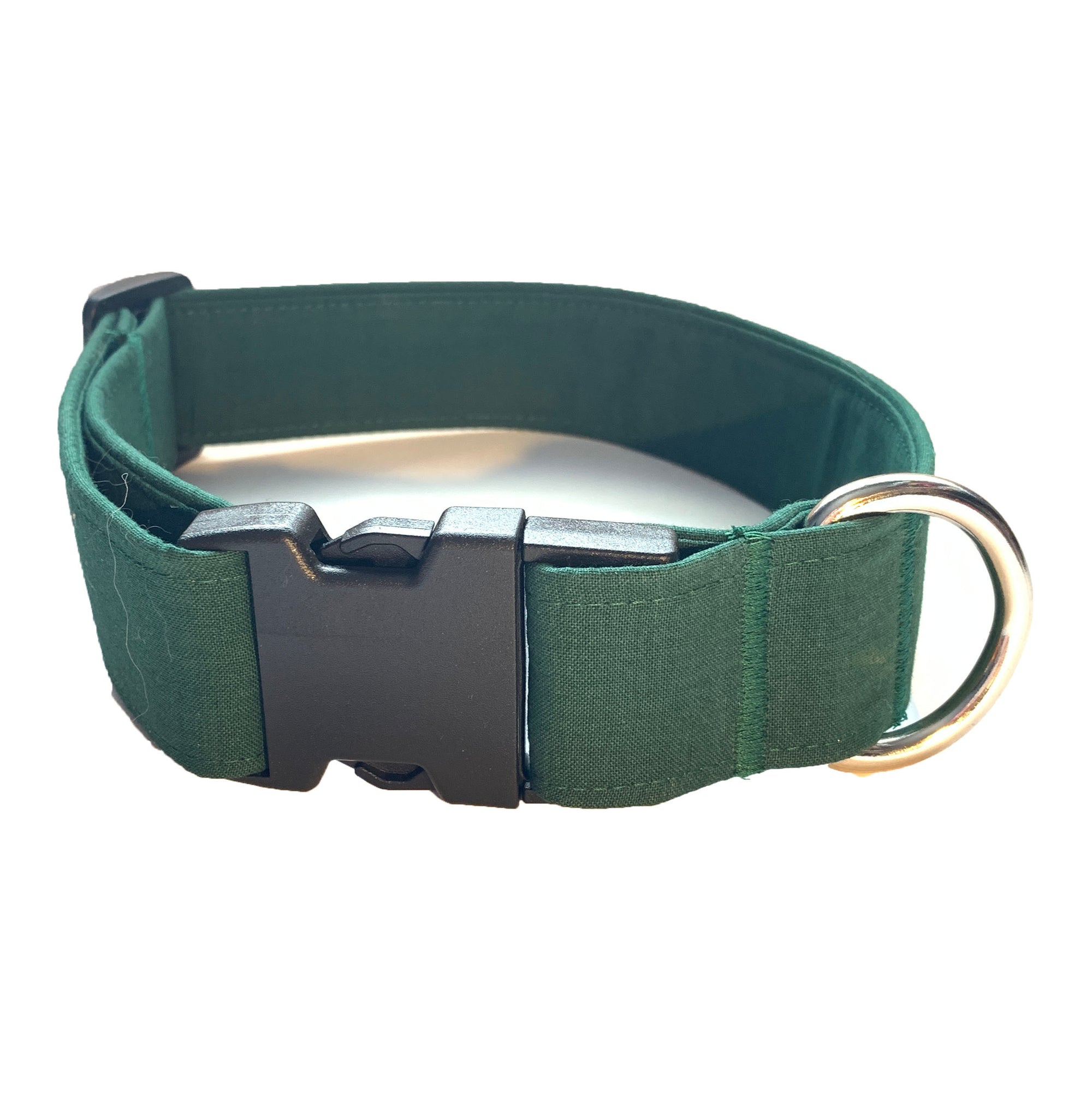 Hunter Green Buckle Collar - N.G. Collars