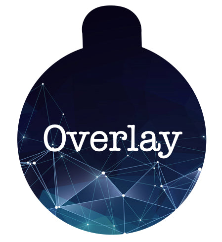 Blue Geometric Pet Tag