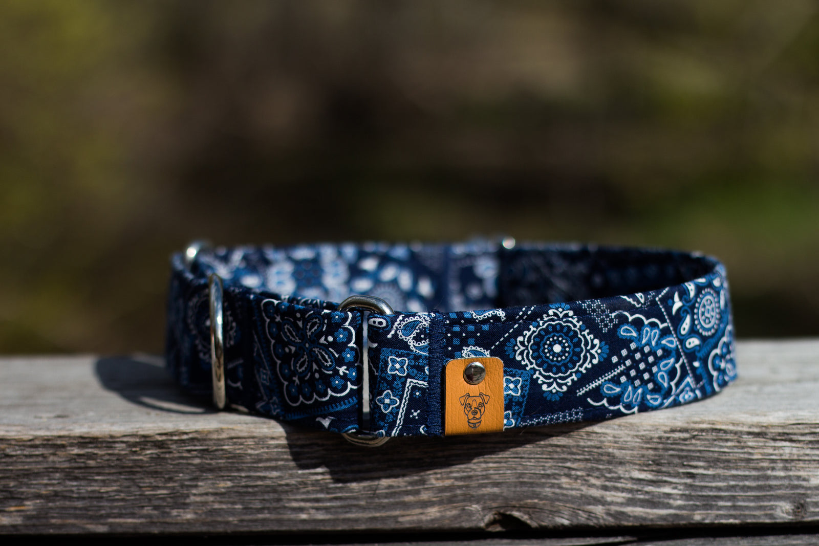 Navy Paisley Martingale Collar