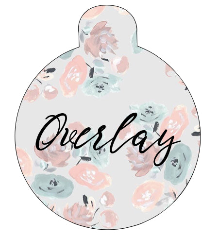 Light Floral Pet Tag