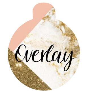 Pink and Gold Marble Pet Tag