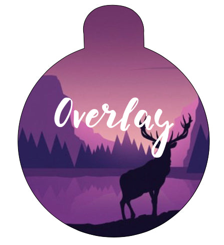 Purple Silhouette Landscape Pet Tag