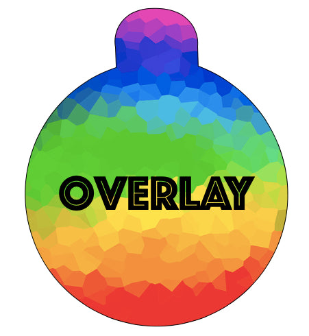 Geometric Rainbow Pet Tag