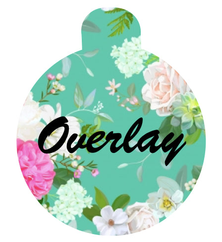 Teal Floral Pet Tag